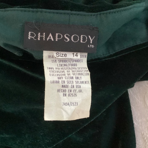 Vintage NWT Velveteen  maxi hunter green sleeveless size 12 or 14 wrinkle free - Picture 11 of 13